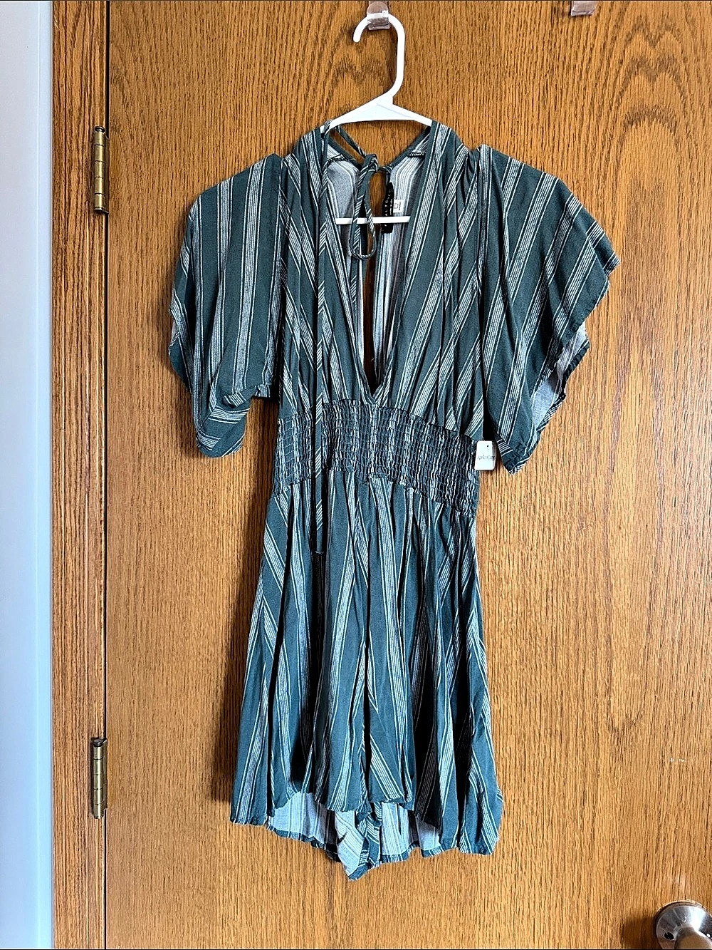 Blue Striped Mini Romper NWT